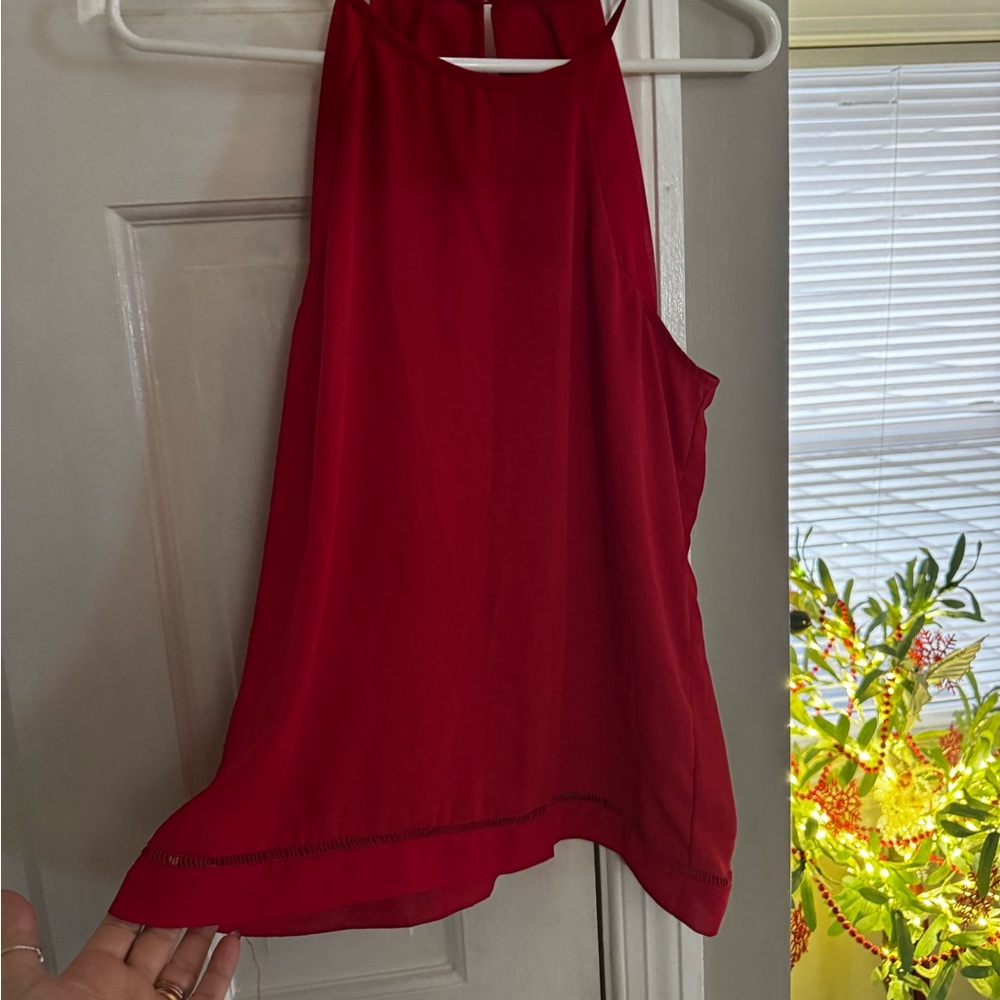 Abbeline Vibrant Red Halter Top - Picture 3 of 3